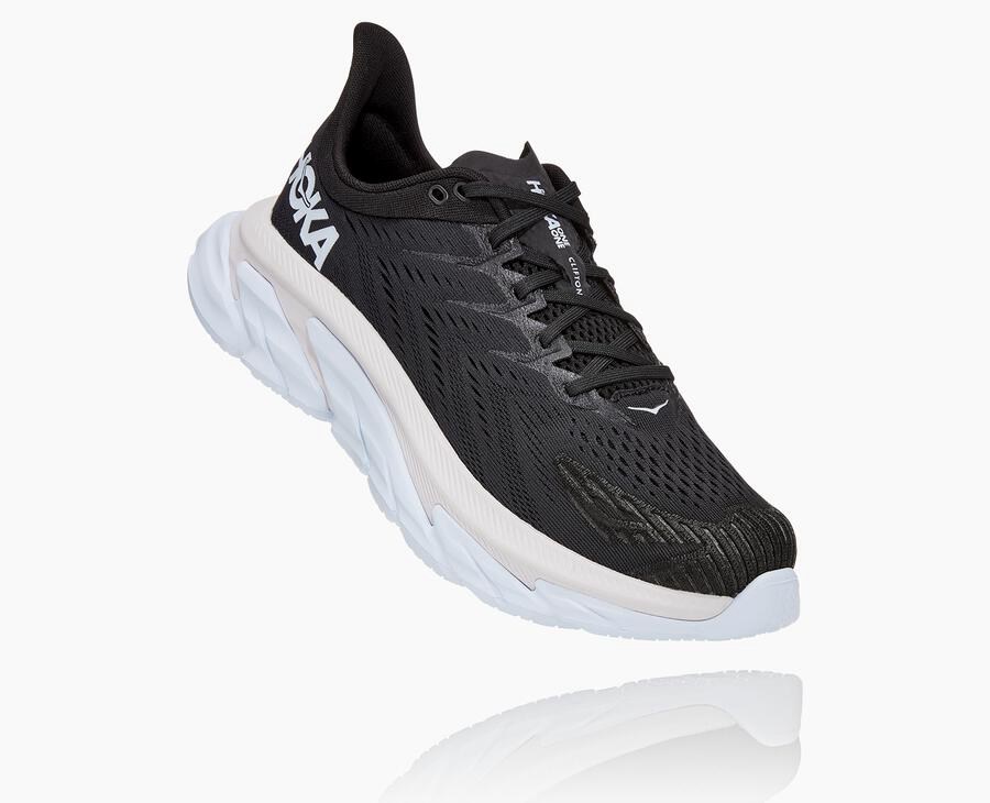 Hoka One One Løbesko Herre - Clifton Edge - Sort/Hvide - 053712IUW